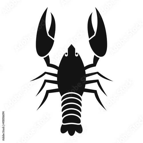 Lobster animal icon. Simple illustration of lobster animal vector icon for web design isolated on white background