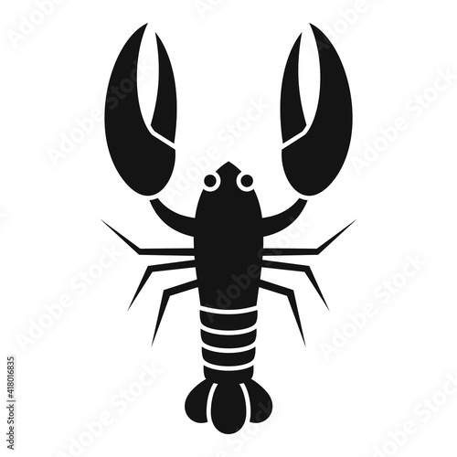 Sea lobster icon. Simple illustration of sea lobster vector icon for web design isolated on white background