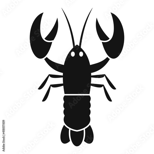 Crayfish lobster icon. Simple illustration of crayfish lobster vector icon for web design isolated on white background