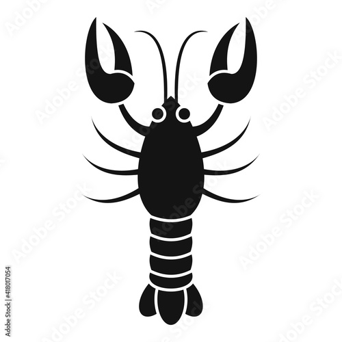 Delicious lobster icon. Simple illustration of delicious lobster vector icon for web design isolated on white background © anatolir