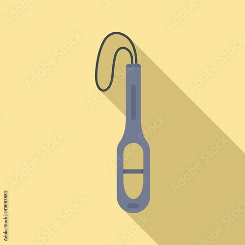 Portable metal detector icon. Flat illustration of portable metal detector vector icon for web design
