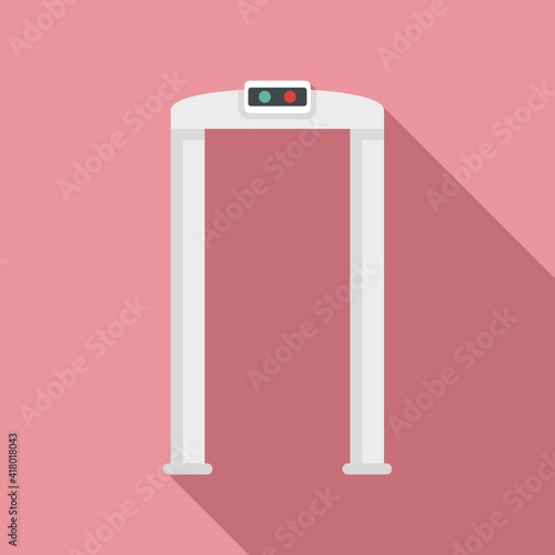 Arch metal detector icon. Flat illustration of arch metal detector vector icon for web design
