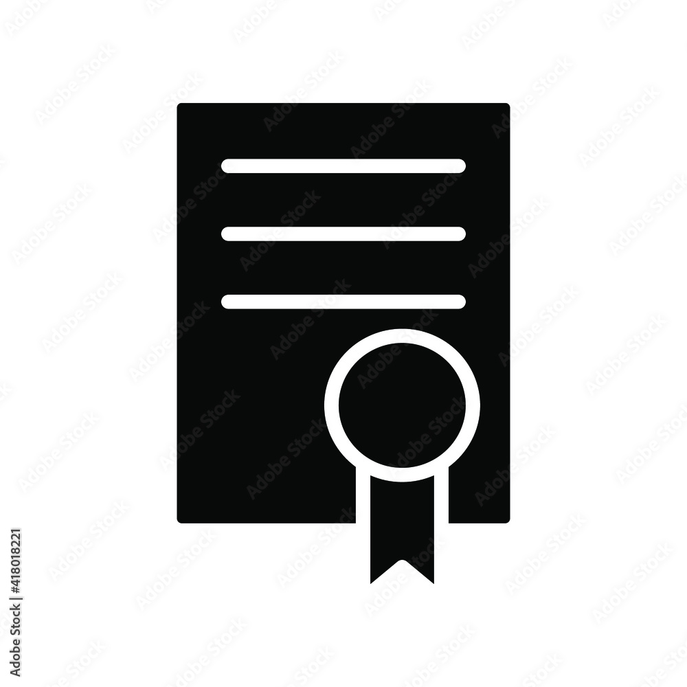 Illustration Vector graphic of certificate icon Illustration Vector graphic of certificate icon