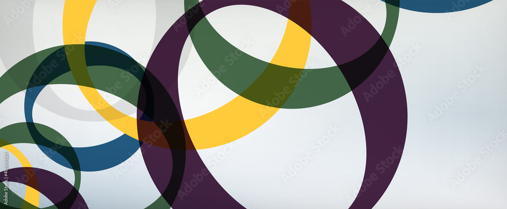 Ring geometric shapes, o letter repetition wallpaper. Abstract background for business or technology presentations, internet posters or web brochure covers Ring geometric shapes, o letter repetition wallpaper. Abstract background for business or technology presentations, internet posters or web brochure covers