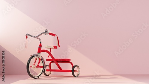red kids tricycle photo