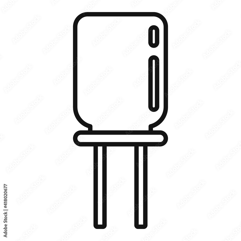 Radio capacitor icon. Outline radio capacitor vector icon for web design isolated on white background Radio capacitor icon. Outline radio capacitor vector icon for web design isolated on white background