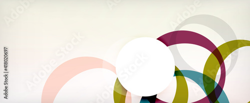 Ring geometric shapes, o letter repetition wallpaper. Abstract background for business or technology presentations, internet posters or web brochure covers