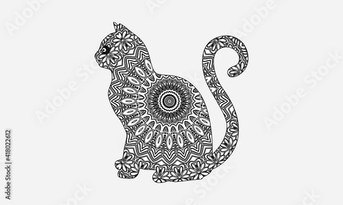 cat coloring book for kids and adult  . cat coloring page