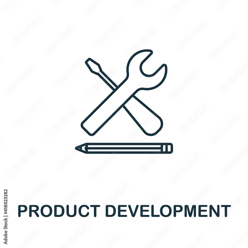 Product Development vector icon symbol. Creative sign from seo and development icons collection. Filled flat Product Development icon for computer and mobile Product Development vector icon symbol. Creative sign from seo and development icons collection. Filled flat Product Development icon for computer and mobile