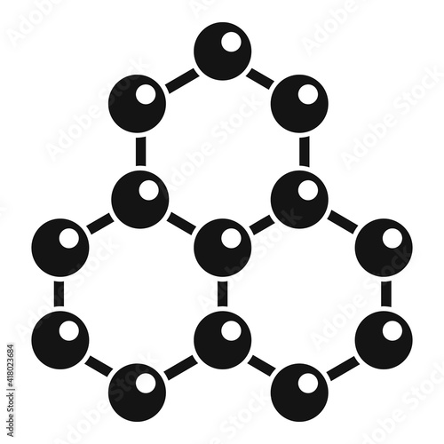 Nanotechnology molecule structure icon. Simple illustration of nanotechnology molecule structure vector icon for web design isolated on white background