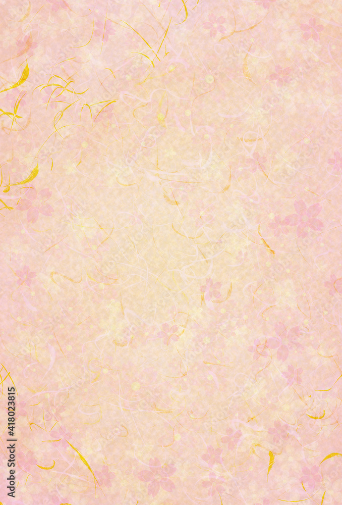 桜のシンプルな和紙の背景 桜のシンプルな和紙の背景