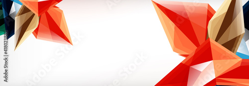 Vector 3d triangles and pyramids abstract background for business or technology presentations, internet posters or web brochure covers