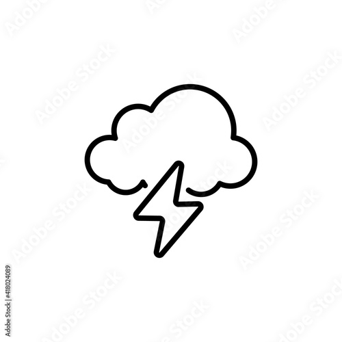 Thunderstorm icon in vector. Logotype