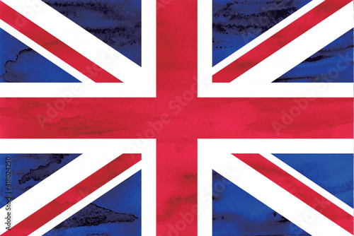 イギリス　 国旗　水彩　和紙