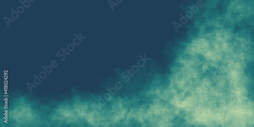 Abstract watercolor background with turquoise and yellow tones forming a cloud for banner, background