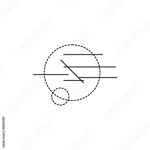 abstract planet .Space moon star astronomy Planet eclipse abstract sun dark abstrak  vector  symbol  logo  icon  sign  Illustration Minimalist.