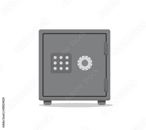 Save vault box full of money vector illustration