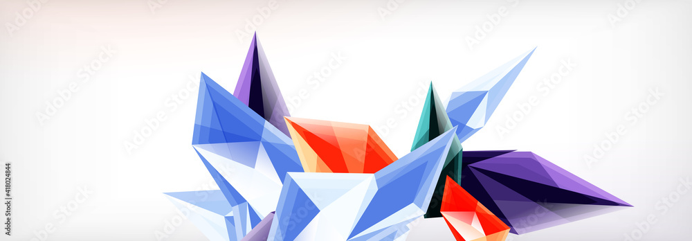 Vector 3d triangles and pyramids abstract background for business or technology presentations, internet posters or web brochure covers Vector 3d triangles and pyramids abstract background for business or technology presentations, internet posters or web brochure covers