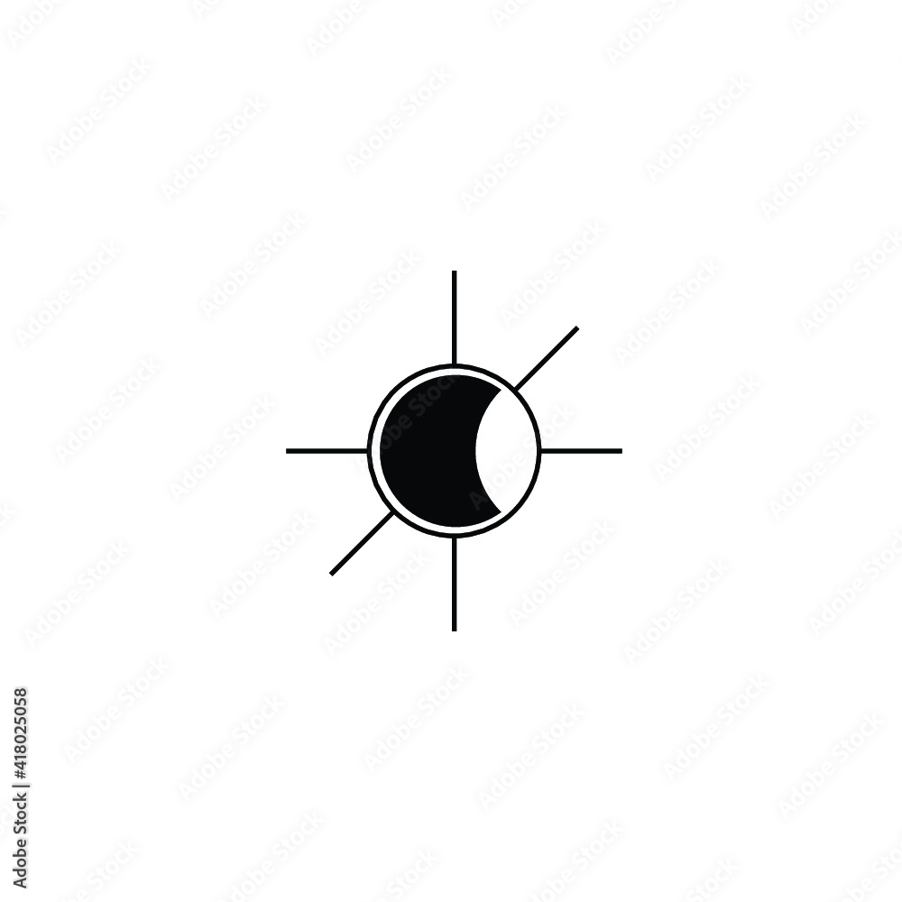 Moon Shine.Space moon star astronomy Planet eclipse abstract sun dark abstrak, vector, symbol, logo, icon, sign, Illustration Minimalist. Moon Shine.Space moon star astronomy Planet eclipse abstract sun dark abstrak, vector, symbol, logo, icon, sign, Illustration Minimalist.