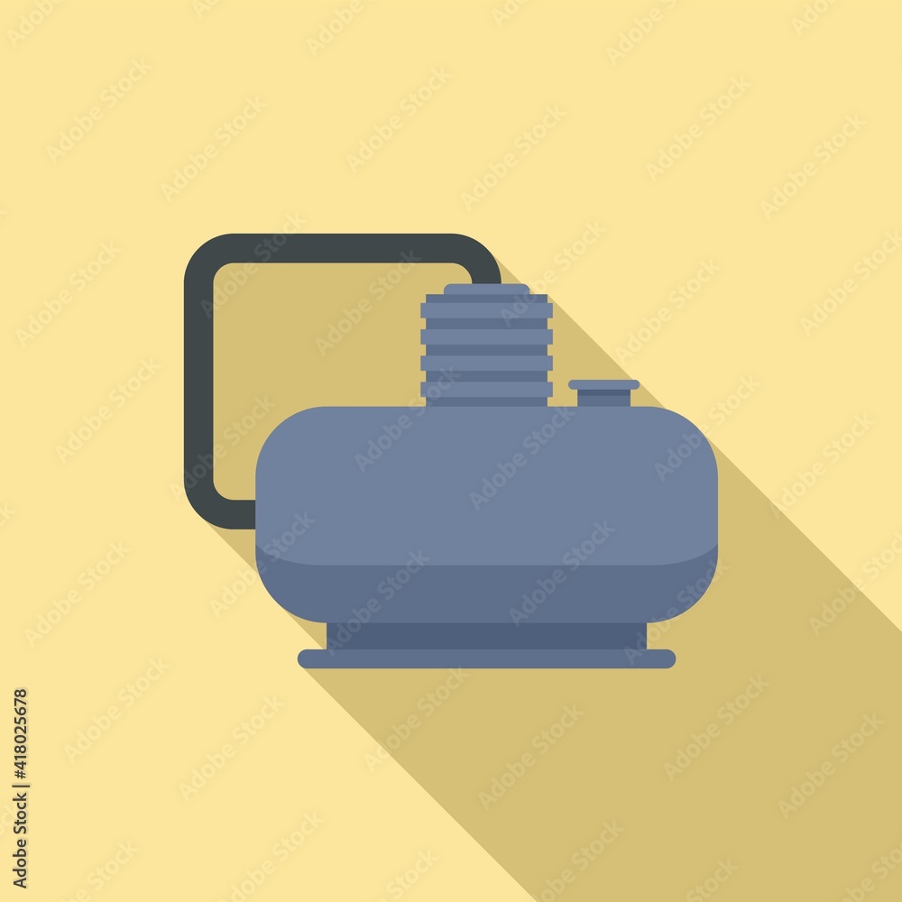 Car air compressor icon. Flat illustration of car air compressor vector icon for web design