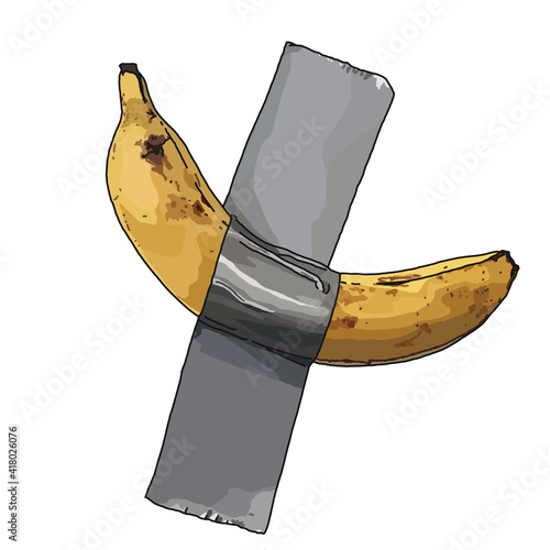 duck taped banana