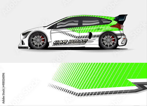 car wrap design. simple lines with abstract background vector concept for vehicle vinyl wrap and automotive decal livery 