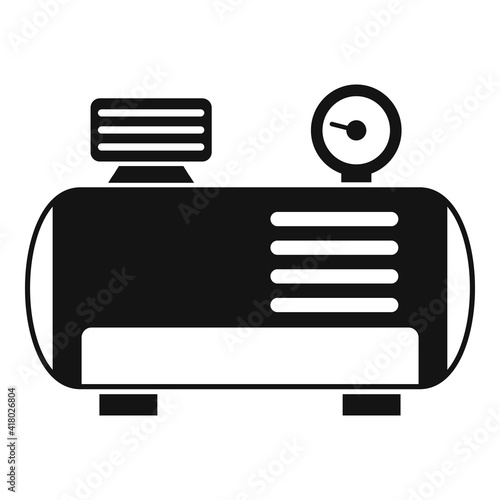 Tank air compressor icon. Simple illustration of tank air compressor vector icon for web design isolated on white background