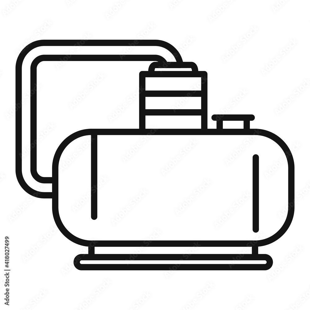 Cold air compressor icon. Outline cold air compressor vector icon for web design isolated on white background Cold air compressor icon. Outline cold air compressor vector icon for web design isolated on white background