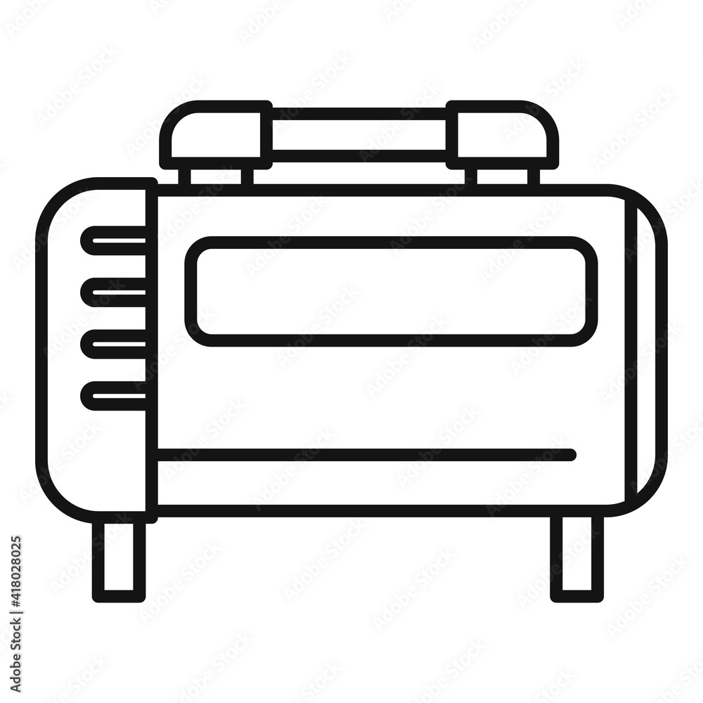 Generator air compressor icon. Outline generator air compressor vector icon for web design isolated on white background Generator air compressor icon. Outline generator air compressor vector icon for web design isolated on white background