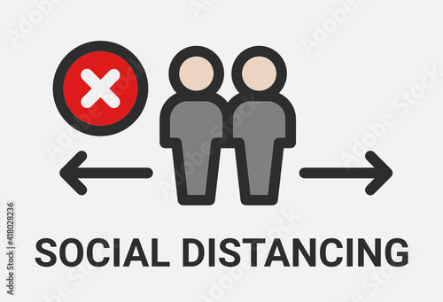 Wrong social distancing, people are too close - Covid-19 prevention
