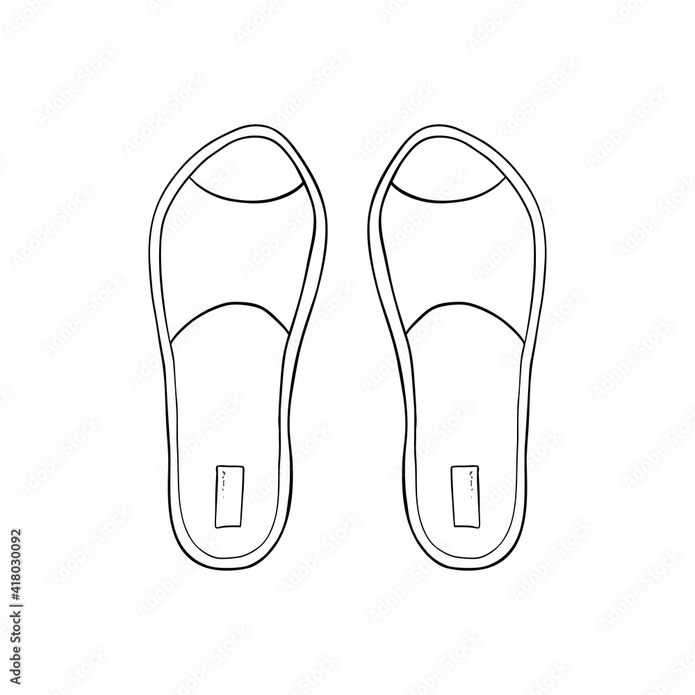 Pair shoes. .Hand draw doodle outline sketch. Vector illustration. Pair shoes. .Hand draw doodle outline sketch. Vector illustration.