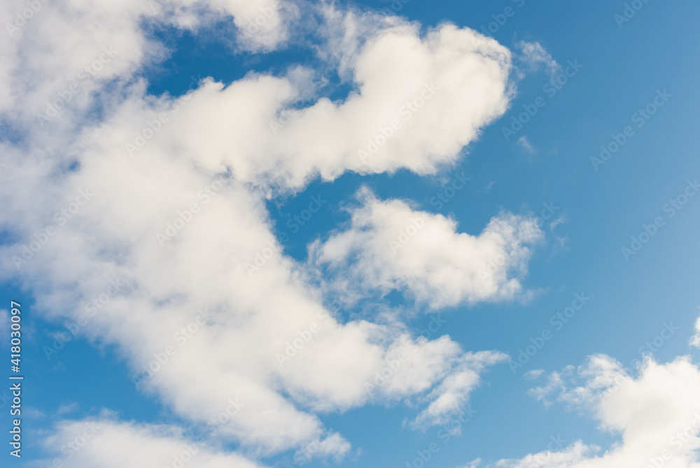 White clouds in blue sky.Winter clouds blue heaven background. White clouds in blue sky.Winter clouds blue heaven background.