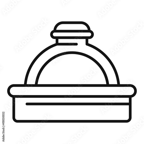 Jeweler ring icon. Outline jeweler ring vector icon for web design isolated on white background