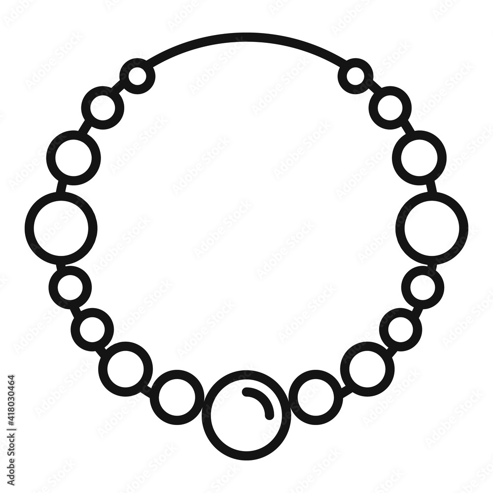 Pearl jeweler icon. Outline pearl jeweler vector icon for web design isolated on white background Pearl jeweler icon. Outline pearl jeweler vector icon for web design isolated on white background