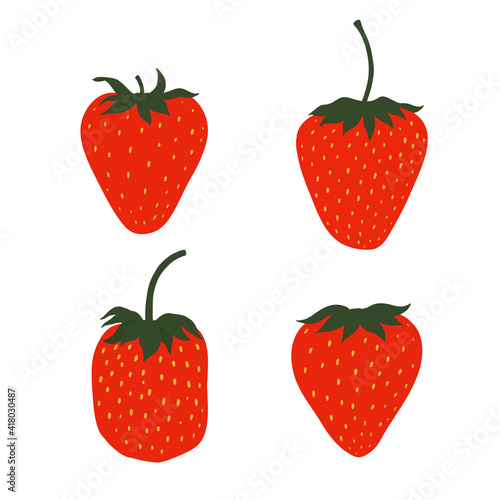 Strawberry. Hand drawn vector illustration.