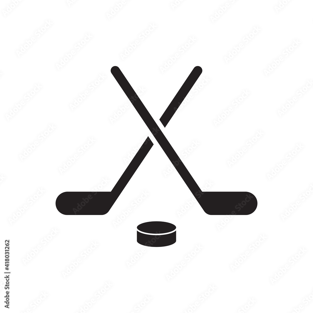 Hockey game equipment icon. Hockey Icon Hockey game equipment icon. Hockey Icon