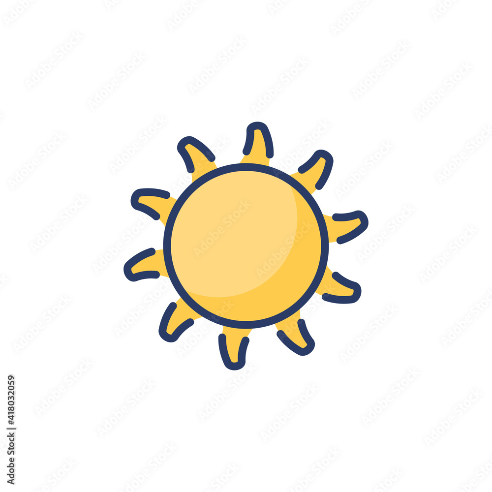 Summer icon in vector. Logotype