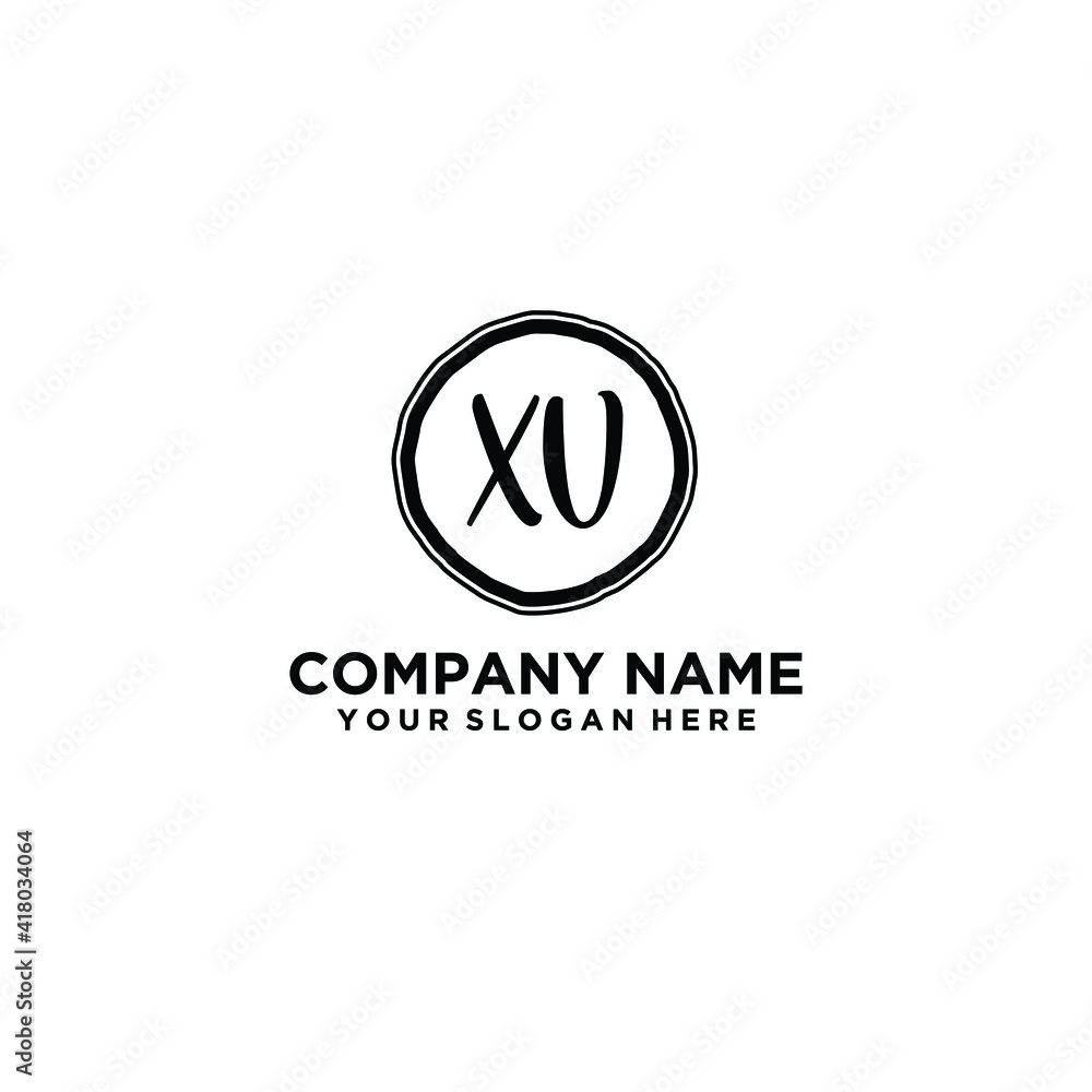 Letter XV Beautiful handwriting logo