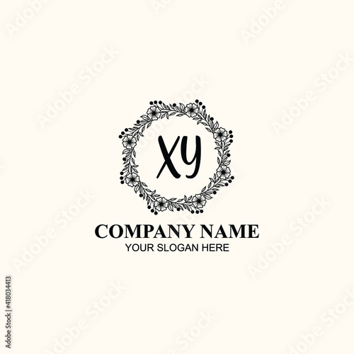 Fototapeta Naklejka Na Ścianę i Meble -  Letter XY Beautiful handwriting logo