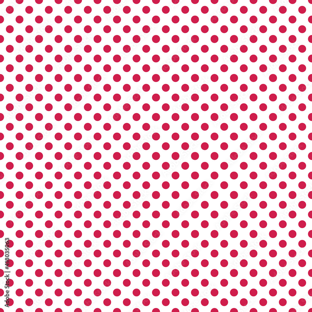 Polka dots digital Paper,  seamless fabric pattern, dots vector illustration in pink
