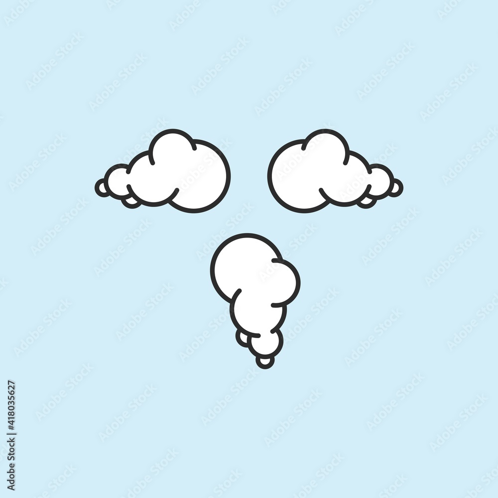 smoke icon vector element design template smoke icon vector element design template
