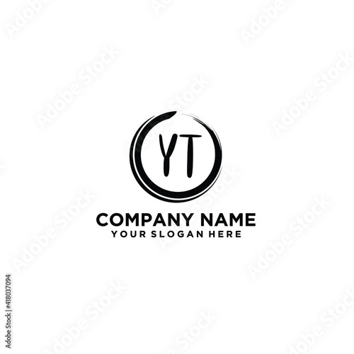 Letter YT Beautiful handwriting logo