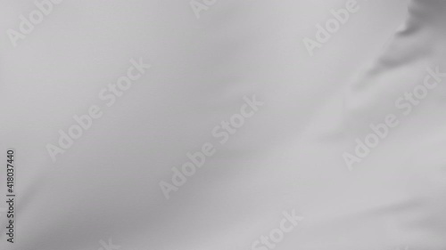 White waving flag 3d seamless loop animation 4k. White Flag texture close up background photo