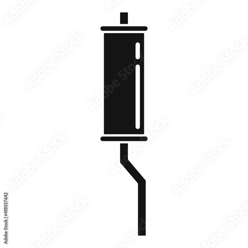 Car exhaust system icon. Simple illustration of car exhaust system vector icon for web design isolated on white background