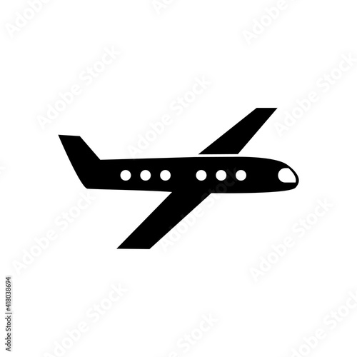 Airplane - icon. Vector illustration isolated on white background