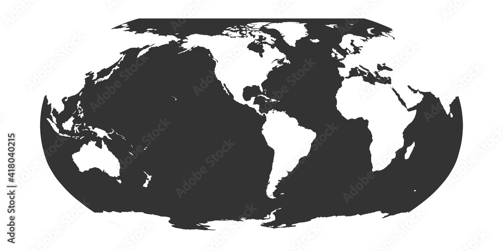 Foto World Map in Robinson Projection