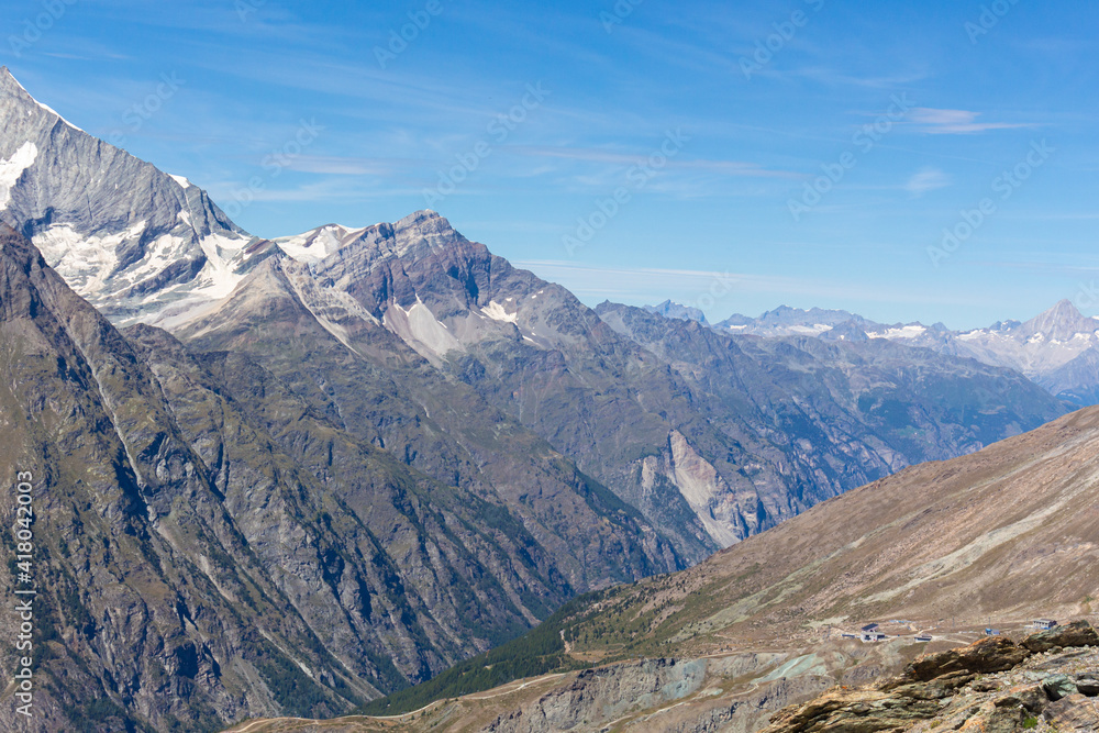 Majestic beautiful mountains view on Swiss Alps, beauty of fresh green nature, Switzerland Majestic beautiful mountains view on Swiss Alps, beauty of fresh green nature, Switzerland