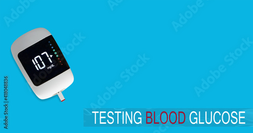 blood glucose meter level test : clipping path