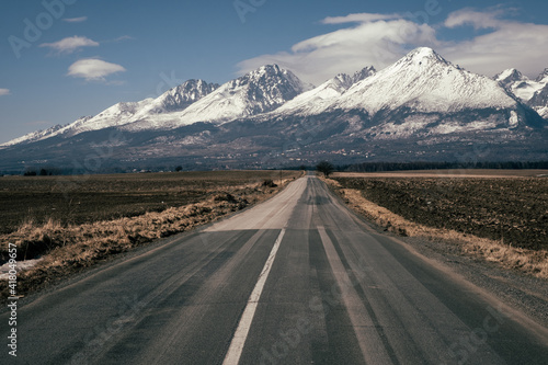 road to the High Tatras in Slovakia