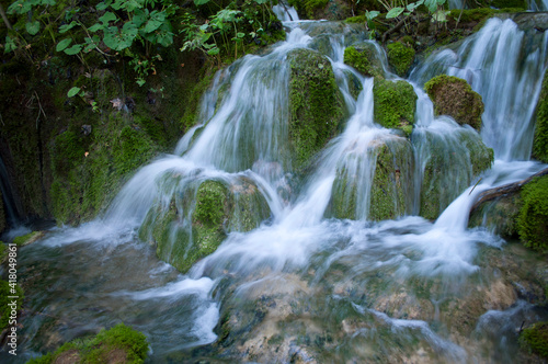 Beautiful Waterfall in Plitvice Lakes National Park  Croatia